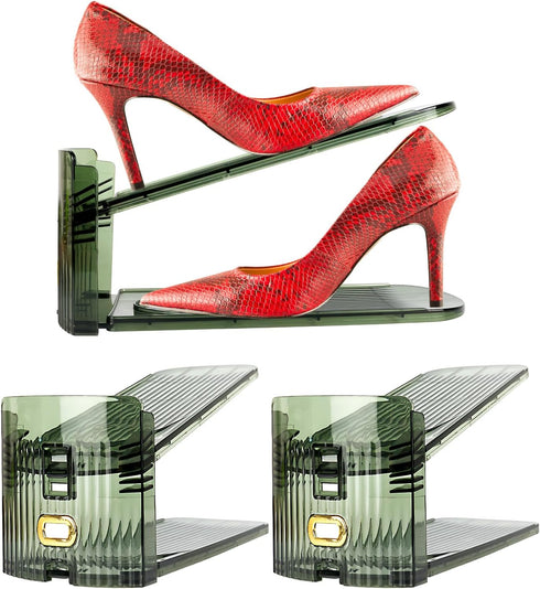 Yes!Fresh Shoe Slot Organizer, Boutique Display Style Shoe Stacker for A Pair of