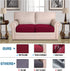 H.VERSAILTEX High Stretch Individual Seat Cushion Covers, Sofa Slipcovers Featuring Jacquard Textured Twill Fabric (2