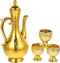 PRETYZOOM Turkish Coffee Tea Pot Set: Gold Water Kettle Teapot with Narrow Spout for Tea Party and Buddhist Offering