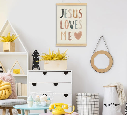foedor 12X16 Set 2 Christian Jesus Nursery Wall Art Decor, Christian Jesus Kids Wall Art Decor, Boho God Decorations