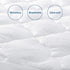 16 Inch Full Size Air Mattress Pad Cover, Quilted Mattress Protector, Super Soft Breathable and Noiseless Down