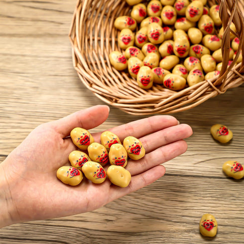 Briwooody 60 Pcs Employee Potato Inspirational Resin Potato with Hug Realistic Affirmative Potatoes Tiny Potatoes Mini