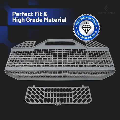 WD28X10128 Dishwasher Silverware Basket Replacement, Durable Basket with Flaps, Compatible with GE and Kenmore