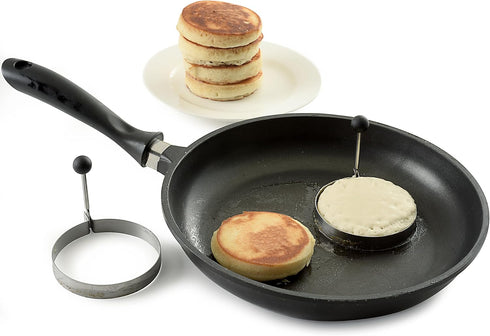 3.75", Norpro Stainless Steel Round Egg/Pancake Rings, Silver