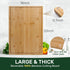 2014 Kikcoin Bamboo Cutting Boards for Kitchen, Wooden Healthy Cutting Boards for Charcuterie, Vegetables, Cheese