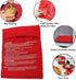 Microwave Potato Bags, 3 Pack Reusable Cooker Bag for Baked Pouch Potato, Red