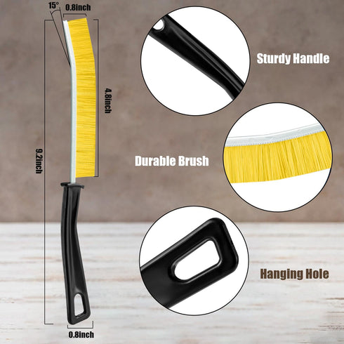 Crevice Cleaning Brush, 3Pcs Hard Bristle Crevice Cleaning Brushes for Household Use, Gap Cleaning Brush, Crevice Brush to Scrub and Clean, Toilet Cleaner Brush, Grout Cleaner Brush by JHBEEY