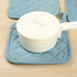 Denim Potholders Kitchen Everyday Basic 8 Inch 100% Cotton Pot Holder, Heat Resistant Hot Pads Set of 3 Light Blue