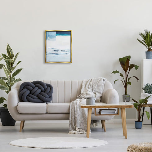 Stupell Industries Abstract Layered Winter Landscape Floating Framed Wall Art, Design by Bronwyn Baker
