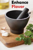Fox Run Mortar and Pestle, Cast Iron, Black