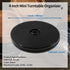 Bivethoi 2 Pack Mini Turntable Organizer, Black Rotating Tray, Acrylic Ball Bearing Plate for Kitchen, Spice Rack, TV