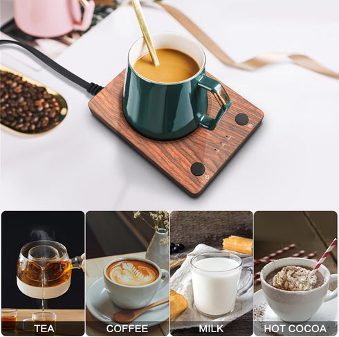 Coffee Mug Warmer for Desk, Electric Cup Warmer with 3-Temp Settings, Auto Shut Off After 4H