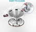 Pour Over Coffee Dripper, Professional Stainless Steel Drip Cone with Reusable Paperless Filter, 1-4 Cup, Cup Stand