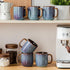 16 oz Set 6, vancasso Coffee Mugs of Large Ceramic Mug with Handle, Unique Glaze Coffee Cups for Latte, Cappuccino