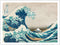 The Great Wave off Kanagawa Vintage Japanese Woodblock Print by Hokusai, 12x16in Bamboo Fine Art Paper