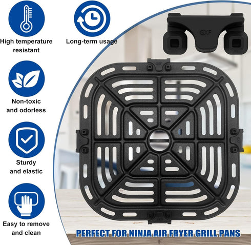 4 Packs Air Fryer Rubber Bumpers, Replacement Parts for Instant Pot, Gourmia, Cosori, Silicone Protective Feet