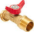 RouLiPouLi 3/4" 3/4" 1/4 2pcs(3/4" Outdoor Garden Hose Faucet Ball Valve Hose Bibb Shut Off Valve Male NPT x Male GHT