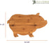 Totally Bamboo Pig Shaped Bamboo Wood Cutting Board and Charcuterie Board