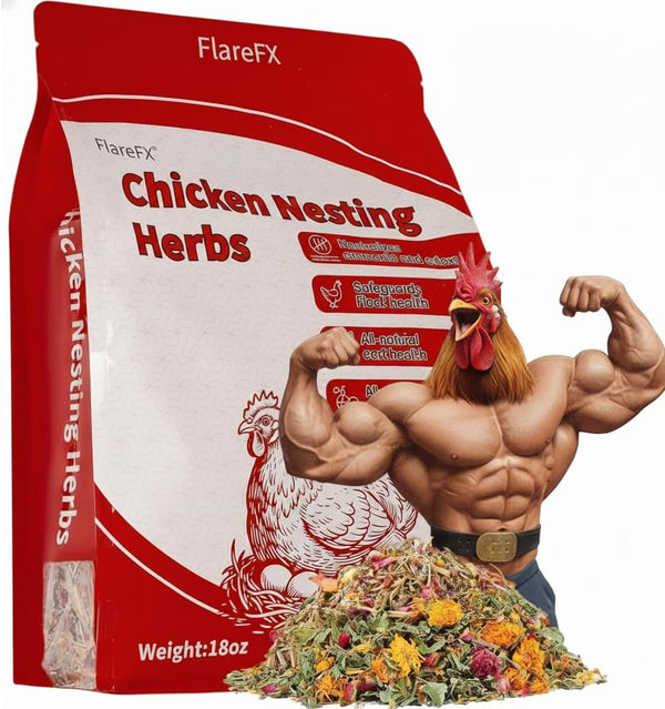 FLAREFX 18oz Premium Nesting Herbs | Chickens Coop & Nesting Box Odor Control