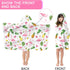 Summer 30''x50 Bonsai Tree Pink Flamingo Bright Hooded Beach Towel, Flamingo Lover Kids Poncho Towel for Boys Girls