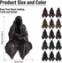 2.95" Set 3,Gothic Mini Reading Statue Bookshelf Figure of Grim Reaper Statue,Mystery Reading Figurines Sitting
