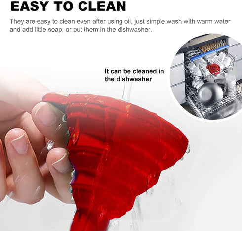 Kitchen Funnel Set of 3, Large Medium Small, Food Grade Silicone Collapsible Funnels for Kitchen Use