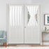 Hiasan French Door Curtains for Small Window, Rod Pocket Semi Sheer Privacy Curtains, 1 Panel White, 52 x 40 Inch