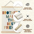 12x16 Inches Supwhd Boys Room Decor, Nursery Wall Decor, Brothers Make The Best Friends Wall Art Poster Hanger Frame