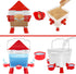 Set, 13 lb 2 Chicken Feeder and Waterer No Waste Automatic Chicken Feeder Bucket & Gallon Gravity Chicken Waterer