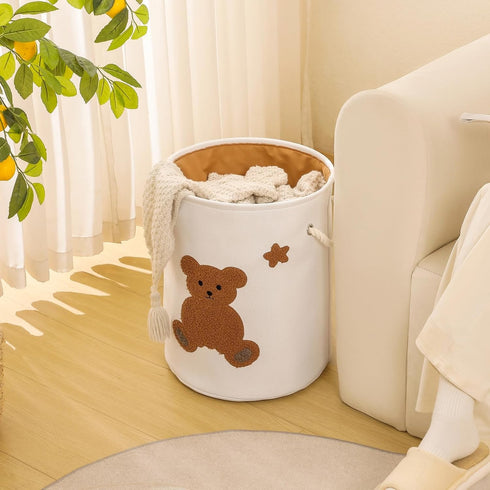 Kids Laundry Basket Nursery Hamper Baby Laundry Basket Stuffed Animal Toys Storage Baskets for Toddler Room Decor