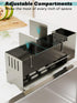 Kitchen Sink Caddy Organizer, Sponge Holder for Kitchen Sink with Upgraded Extra-Wide Drain Board, Efficient Drainage