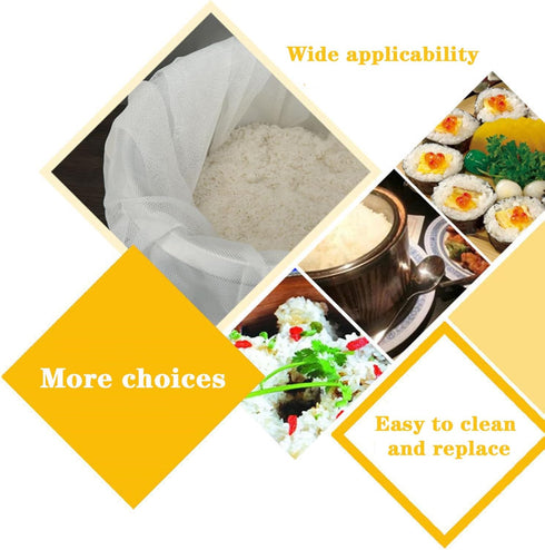 43" x 43" Sushi Rice Cooking Net - Non-Stick Reusable Rice Cooker Napkin, Cooking Steam Cloth, Bamboo Steamer Mat