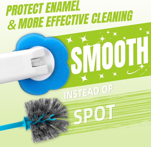 Set, 48 Disposable Toilet Brush and Holder Toilet Wand Refills, Extended Handle with Cleaner Refills, Toilet Brush