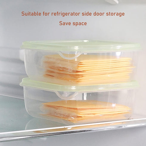 WonLiq 4 Pack (4) - Plastic Cheese Storage Containers with Lid Seal, Keep Cheese Fresh and Delicious Refrigerator