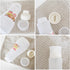 GARASANI 5 (12oz 350ml) Hole Sauce Squeeze Bottle Ketchup Mayonnaise Dispenser with Leak Proof Clear Cover Cap