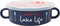 Pavilion Gift Company Livin' The River Life Stoneware Snack Soup Bowl, 13.5oz, Blue with BPA Free Lid