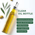 AOZITA 17oz 500ml Clear Glass Olive Oil Dispenser Bottle - Oil & Vinegar Cruet with Pourers and Funnel - Olive Oil
