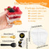 SEIION 200 3oz Pcs Mini Dessert Cups with Lids, Spoons & Bonus Forks Clear Plastic Parfait Cup for Mousse, Pudding