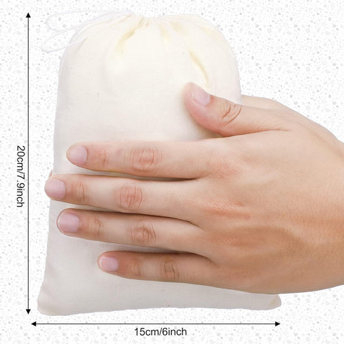 200 Pack Tatuo Muslin Bags Burlap Drawstring sachet Bags Multipurpose Canvas Linen Pouch for Tea Jewelry Wedding Party
