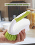 Heavy Duty Scrub Brush, 3 Pcs Comfortable Grip Cleaning Brushes for Shower, Bathroom, Sink, and Kitchen