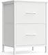SONGMICS Dresser for Bedroom, Chest of Drawers, Nightstand, Steel, MDF, 2 Non-Woven
