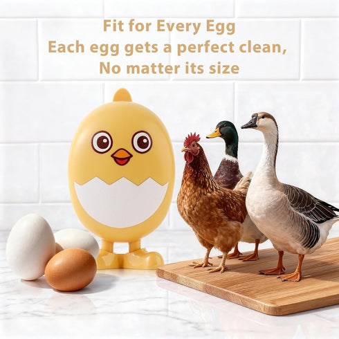 1pcs Lumkew Egg Washer Cleaner for Fresh Eggs, Universal Egg Wash and Brush Scrubber for Cleaning Eggshell,Cute Chicken