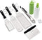 Metal Spatula and Scraper Set - Griddle Accessories Kit for BBQ Grill, Flat Top, Cast Iron