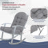 44x19x4in Adirondack Chair Cushion,Outdoor Waterproof Rocking Chair Cushion Gray Non-Slip High Back Patio Chair