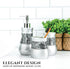 Crackled Glass Silver Hand Soap Dispenser - Decorative Countertop Lotion Dispenser for Bathroom