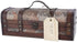 Twine Old World Wine Bottle Gift Box, Wooden Box with Lid and Handle, Holds 1 Bottle