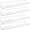 Febwind 4 Pack 24-Inch Long Clear Acrylic Floating Shelves U Shape Wall Shelf