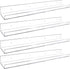 Febwind 4 Pack 24-Inch Long Clear Acrylic Floating Shelves U Shape Wall Shelf