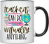 YouNique Designs Teacher Appreciation Cup - 11 Ounces, Virtual Teacher Coffee Mug, Best Teacher Mug for Women (Black