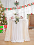 10Ft 1 Piece White Chiffon Table Runner - 27x120 Inches Sheer Chiffon Fabric for Bridal Party Decorations